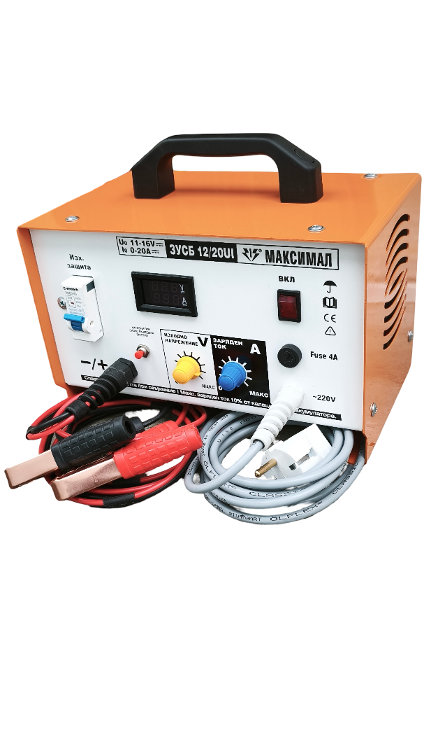 зарядно устройство за всякакви 12 V акумулатори. Може да се настройва и тока, и напрежението за края на заряда.